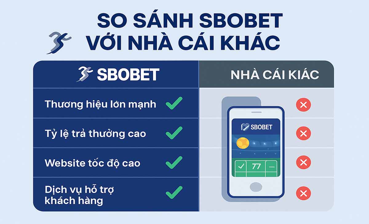 So sánh uy tín SBOBET với nhà cái khác